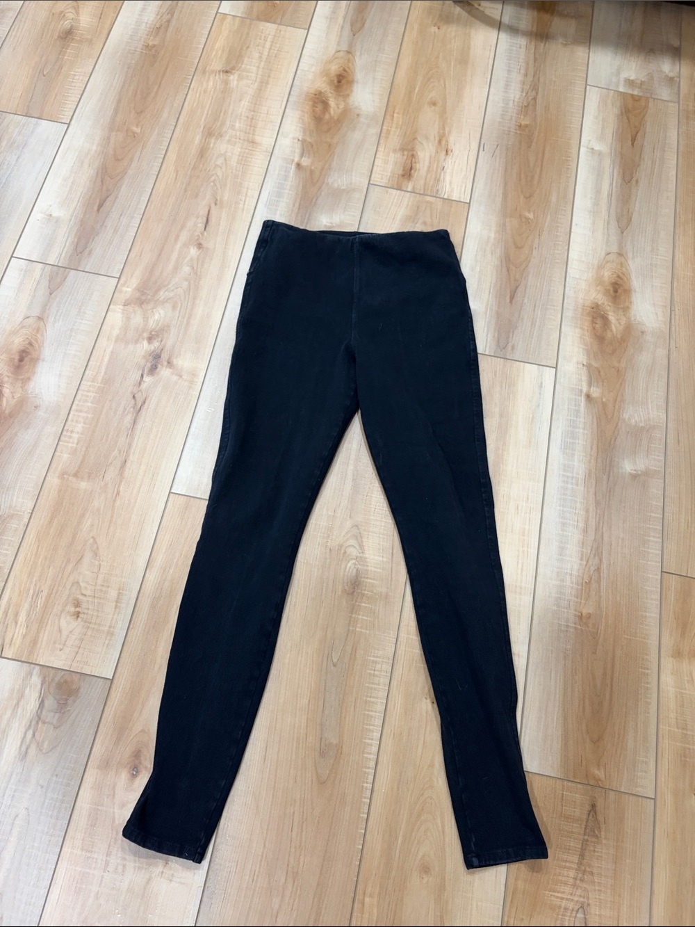 Lyssé Black Stretch High-Waist Leggings denim pants size small